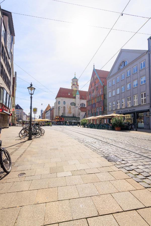 Global Living - Design Apartment I Rathausplatz I Beamer I Ac I Kitchen I Augsburg Dış mekan fotoğraf